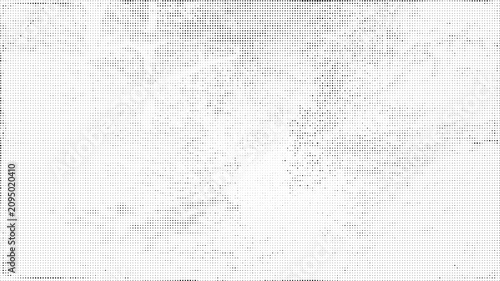 Cuadro en lienzo Halftone pattern with faded text on white background