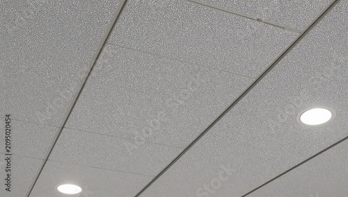 Ceiling Design With Lights and Texture in an Indoor Setting During Daytime