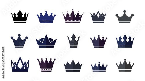 фотографія Collection of various royal crowns on display for decoration purposes