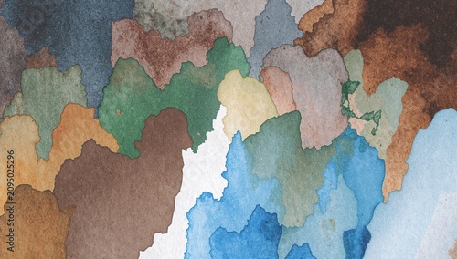 Colorful Abstract Design With Various Shapes and Hues on a Textured Background