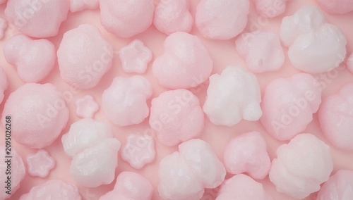 Colorful Shapes Made of Soft Material on a Light Background in a Playful Arra...