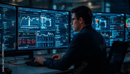 Focus on Data Analysis in a Busy Office Setting During Daytime Hours