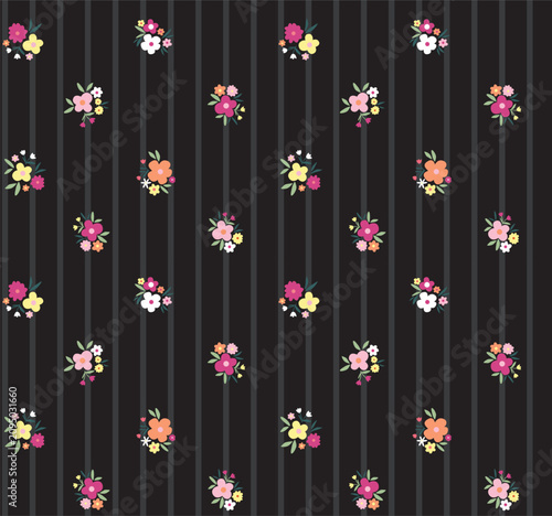 Flower pattern, ditsy floral seamless. Small little flower on light background. wallpaper pattern. tiny wildflower, minimal cottage core style, design for fashion, fabric, packaging, textile, print