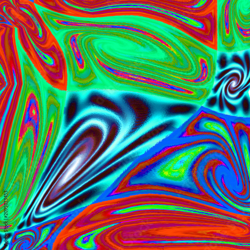 Konstfotografi Psychedelic art is characterized by ultra-vivid colors, optical distortion patterns, and surreal elements that seek to replicate or draw inspiration from experiences of altered consciousness