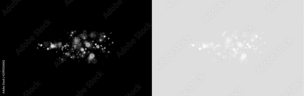 Obraz premium White glitter cloud glows with radiant stars and magical sparkle effects. Stylish decorative background for digital artwork. PNG illustration.