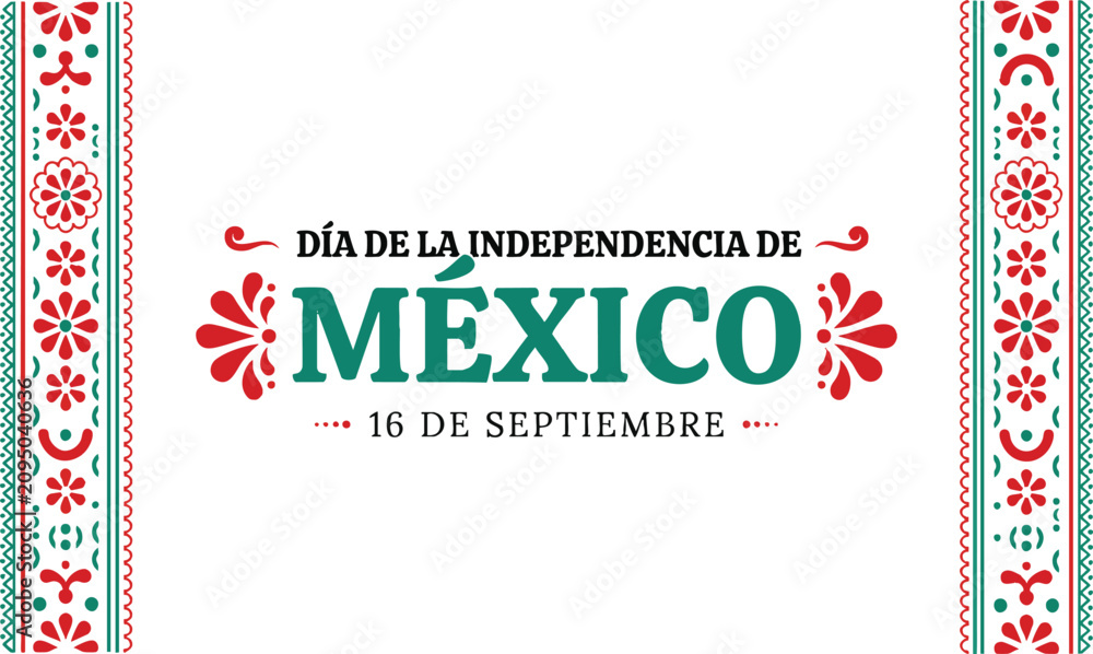 Obraz premium Dia de la independencia de Mexico 16 setiembre 2024 banner