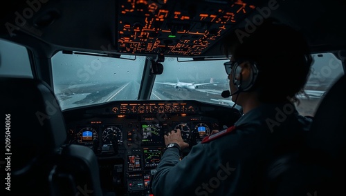 Pilot Operates Aircraft During Landing at an Airport in Poor Weather Conditions