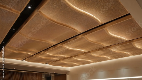 Unique Ceiling Design in a Modern Building in an Urban Area During Daytime