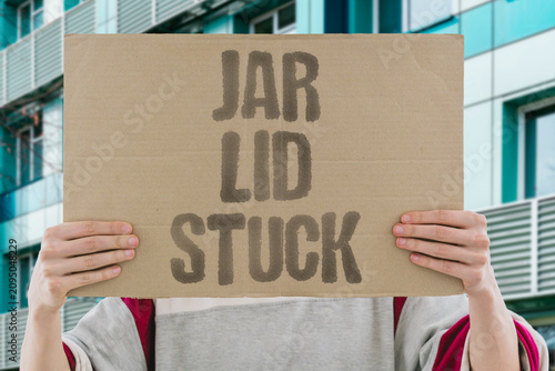 Obraz na plátně "Jar Lid Stuck" Threads refused to turn and open