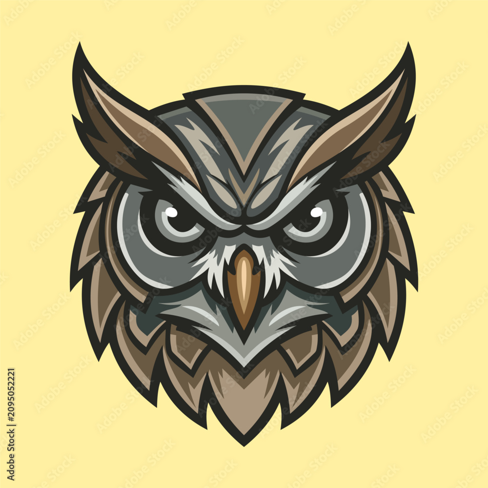 Fototapeta premium Owl Illustration Character Vector Logo Template