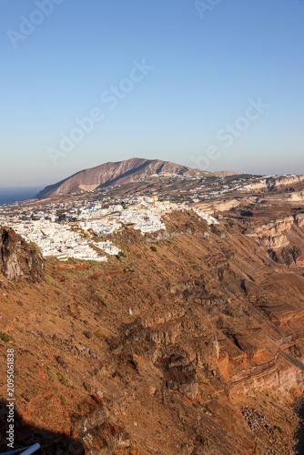 The clifftop town of the Greek island of Santorini, Greece