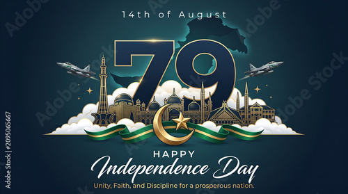 79th Pakistan Independence Day Celebration Poster Design