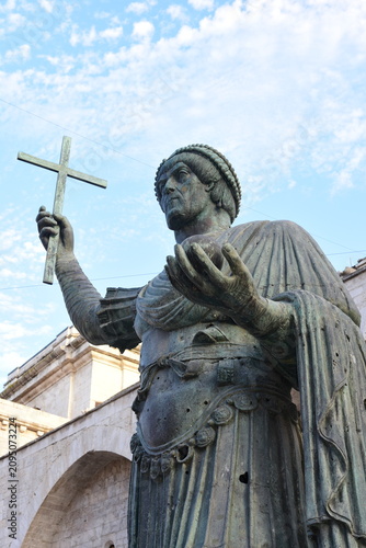 Fotografie Colossus of Barletta, ancient bronze statue in Barletta, Apulia, Italy