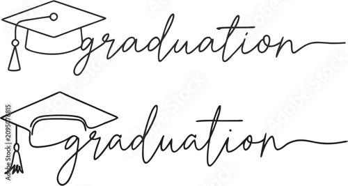 Foto Graduation Celebration Typography vector.