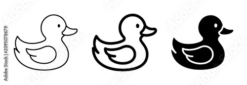 Fotografie Rubber Duck Toy PNG outline solid fill, bath time accessory
