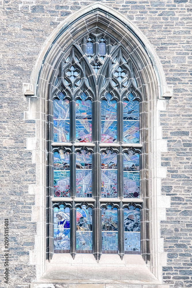 Obraz premium Colonial stained glass church window, Toronto, Canada