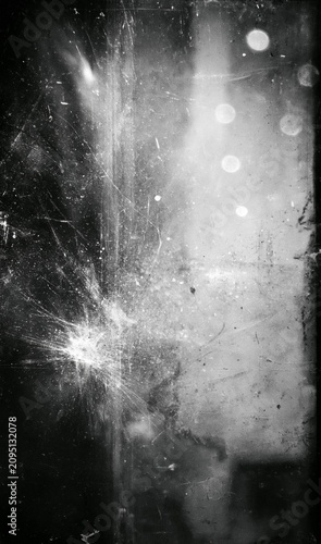Old film texture with scratches, noise and light leaks. Realistic overlay film texture in black-white, dust and grain. Distressed retro movie or photo negative effect of cinema nostalgia