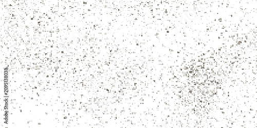Fotografía A stark white background is speckled with numerous small, dark particles, creating a textured, abstract pattern