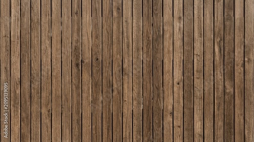Tableau sur toile Rustic brown wooden planks texture background with vertical grain and natural we