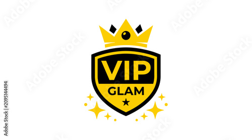 Canvastavla VIP Glam Crown Luxury Emblem Design.