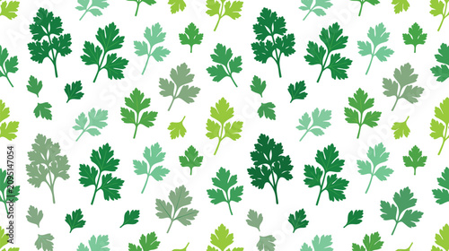 Assorted Green Leaves Pattern Featuring Various Foliage and Botanical Motifs.