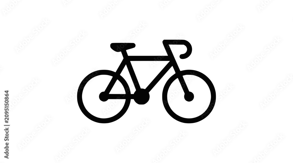 Fototapeta premium Minimalist Bicycle Vector Icon