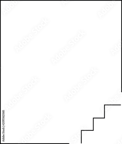 Square Frame with Stepped Corner Detail