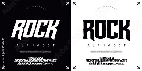 Fotografie Rock Bold Athletic Sports Alphabet Display Font For High Impact Branding And Tea