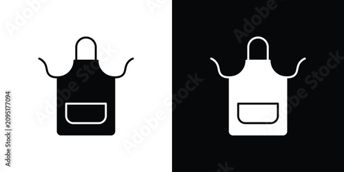 Tableau sur toile Apron icon minimal logos bundle