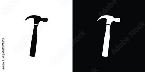 Photos Hammer icon minimal logos bundle