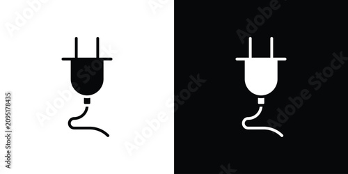 Cuadro en lienzo Plug icon minimal logos bundle