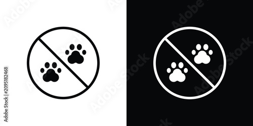 Фотография Forbidden dog pet sign simple elements series