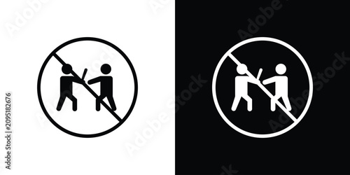 Tableau sur toile No fight sign simple elements series