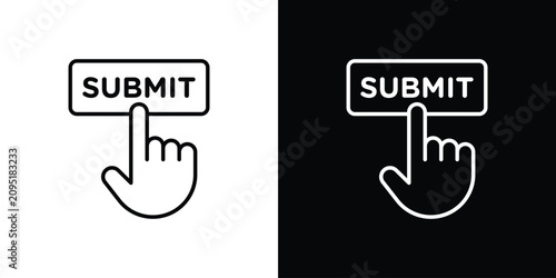 Tableau sur toile Submit button icon simple elements series