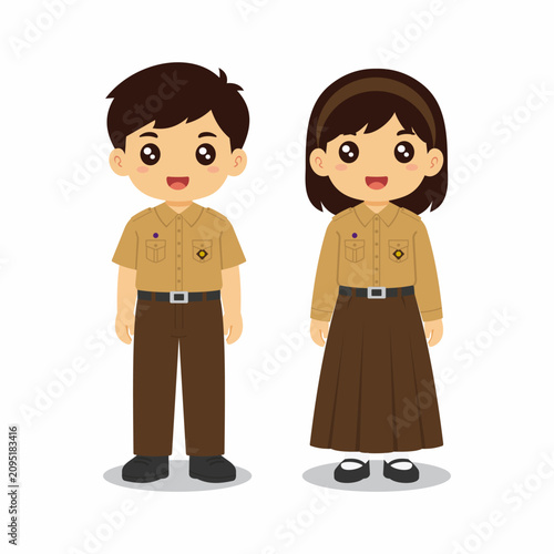 boy and girl in scout uniform