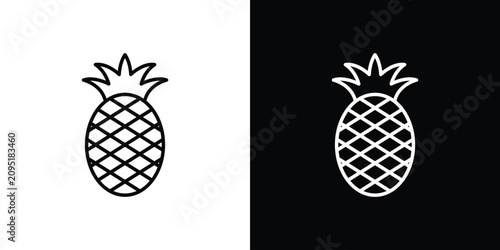 Pineapple icon simple elements series