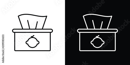 Картината върху платно wet tissue wipes icon simple elements series
