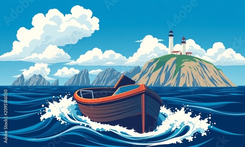 Sailing Boat On Calm Water