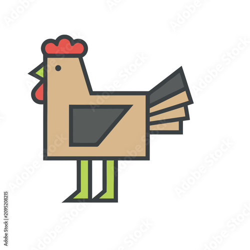 Stylized Chicken Icon