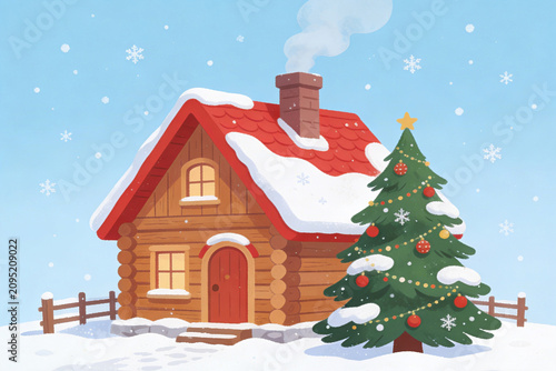 house in the snow