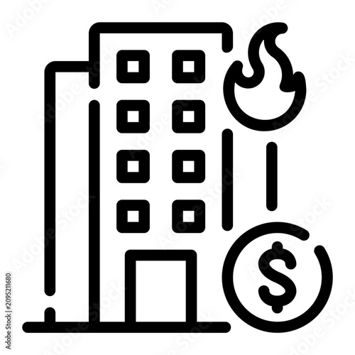 Konstfotografi fire line icon