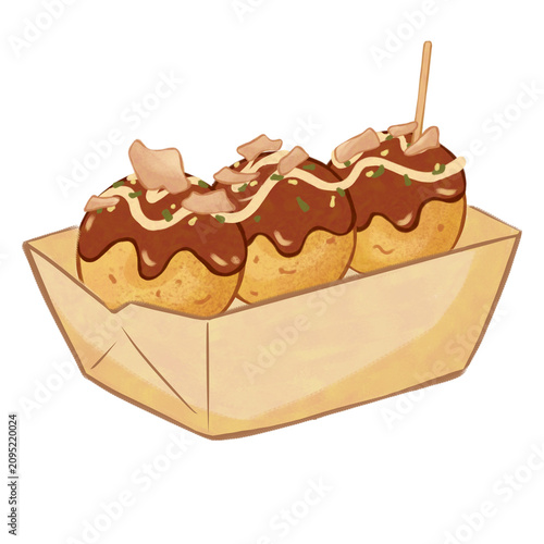 Japanese traditional food takoyaki
