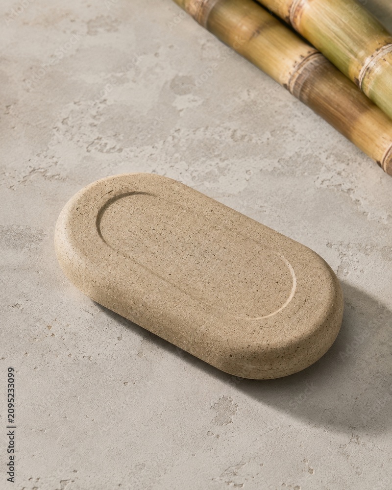 Obraz premium Natural textures and earthy design shown in a refined professional still life with realistic texture soft cinematic lighting and clean copy space