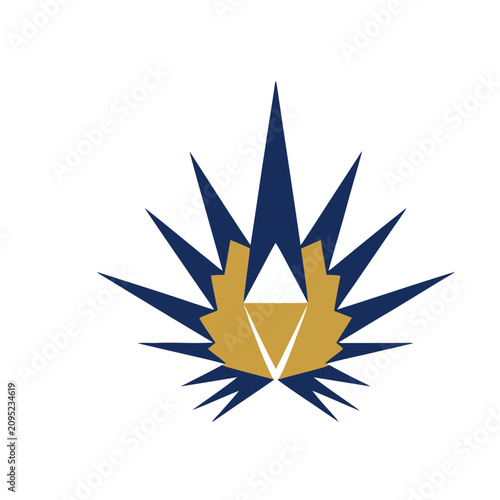 Abstract geometric design with sharp points