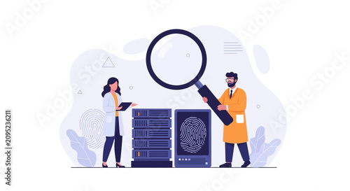 Digital Forensics Investigation: Analyzing Fingerprints on Servers with Magnifying Glass and Data