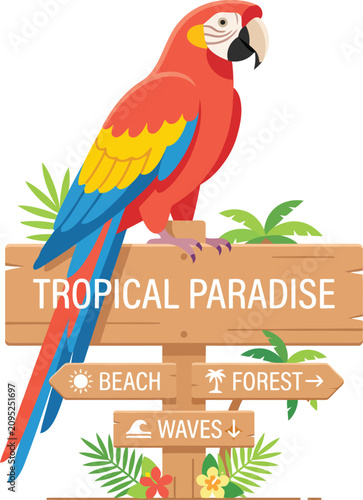 Foto Vibrant Colorful Parrot Bird Species