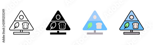 Quadro su tela Balanced Diet Icon Pack In Multiple Styles