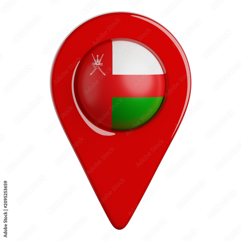 Obraz premium Location Pin Oman