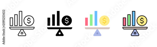 Economic Stability Icon Pack In Multiple Styles