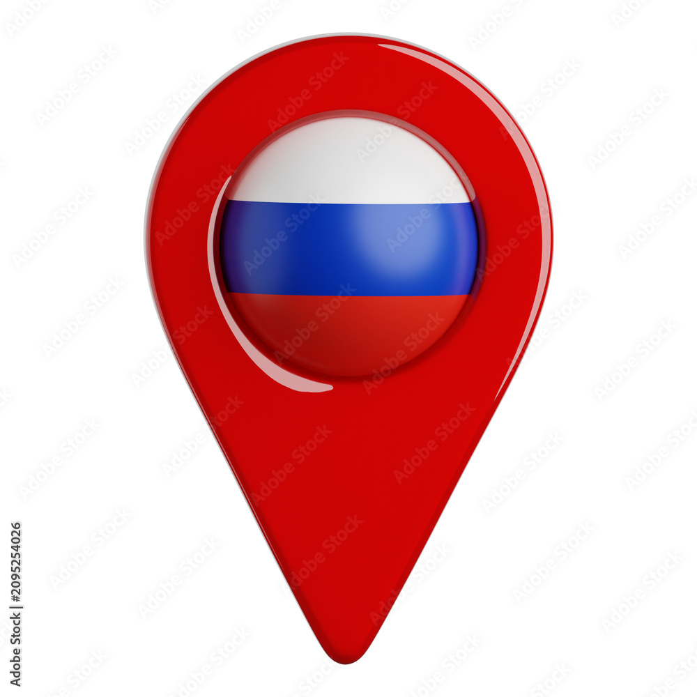 Fototapeta premium Location Pin Russia